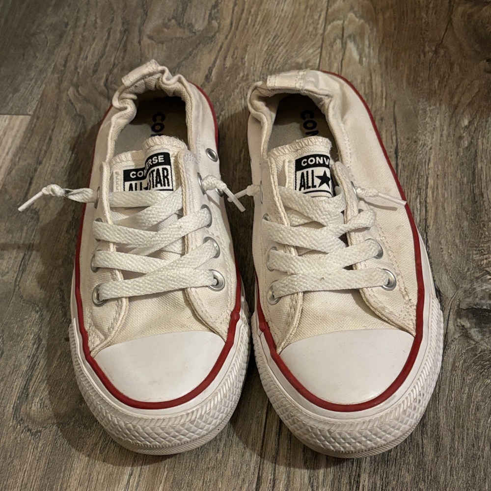 Converse White and Red Sneakers
